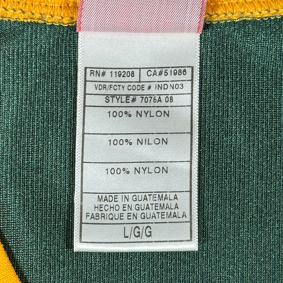 Aaron Rodgers Green Bay Packers Jersey Adult LARGE Green Reebok NFL Players Y2K - Picture 6 of 10